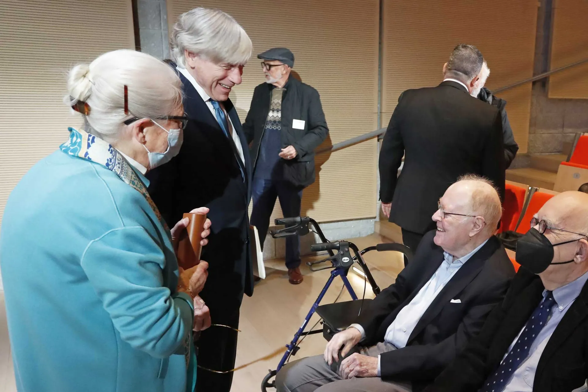 Jean and Lee C. Bollinger, from left, with former provost John Coatsworth