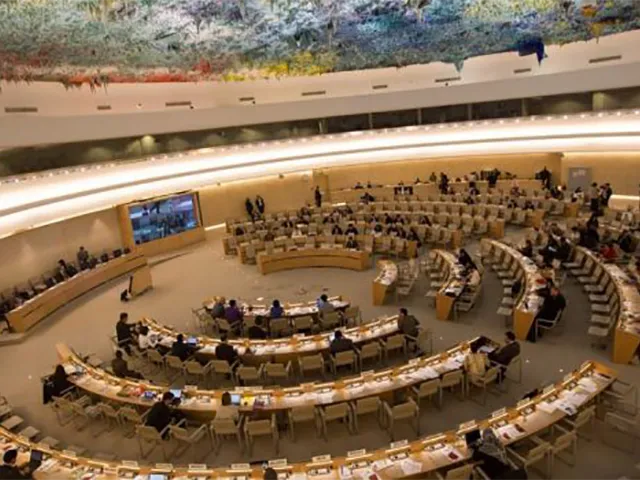 meeting in a united nations conference room