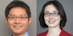 From left, Junyan Jiang and Yao Lu