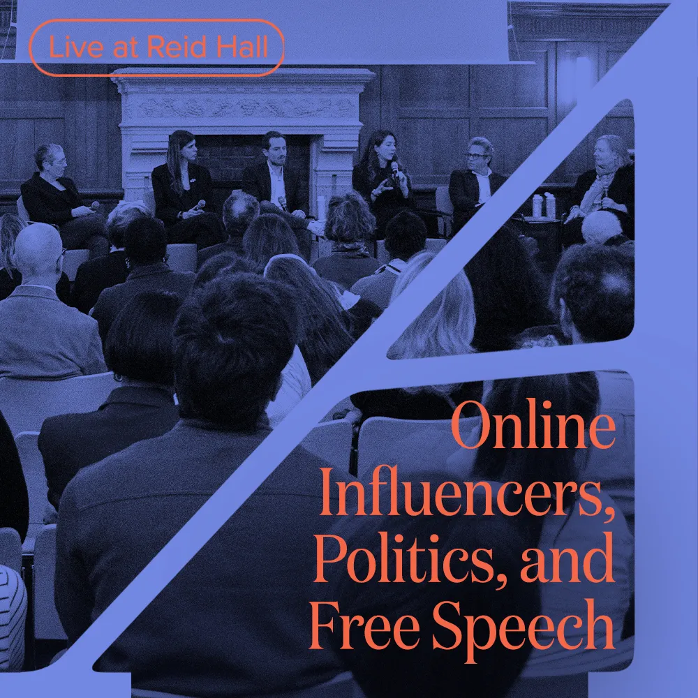 Live at Reid Hall: Online Influencers, Politics, and Free Speech