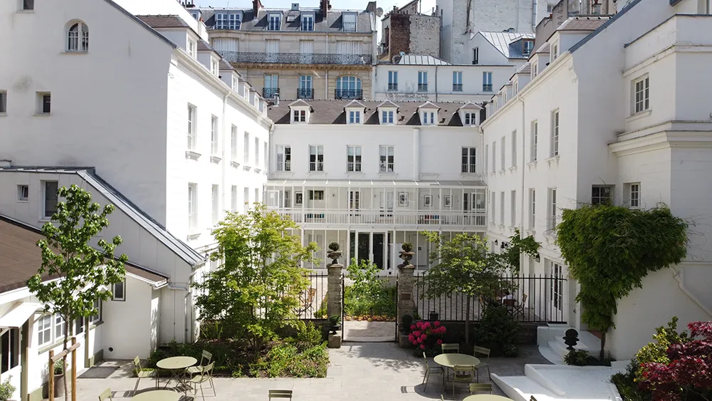 View from Reid Hall's middle garden