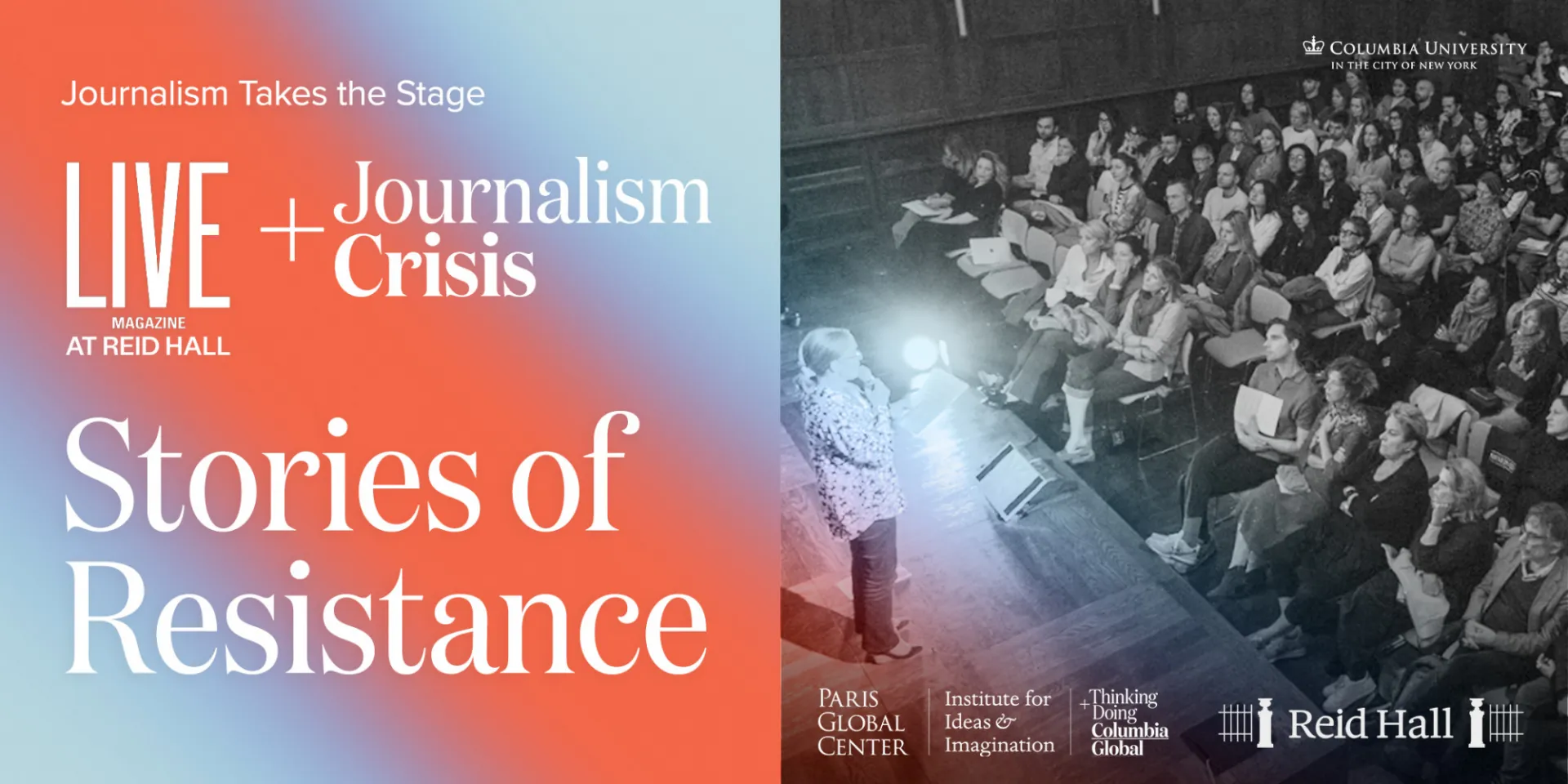 IN-PERSON | Live performances from journalists and artists sharing personal stories drawn from their lives and work. 