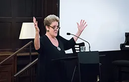 Brunhilde Biebuyck talk on Reid Hall's history, 2019