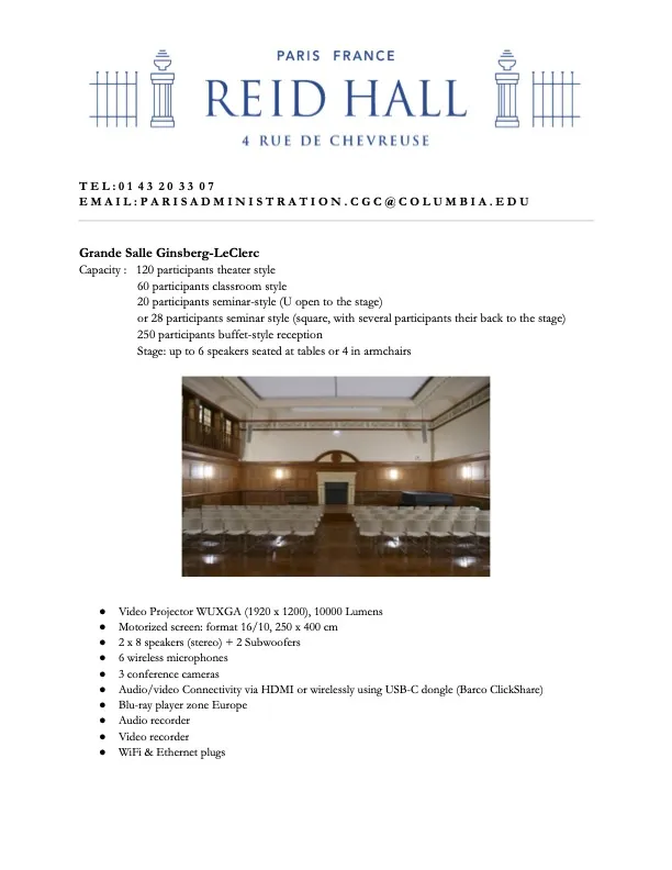 Grande Salle Ginsberg-LeClerc