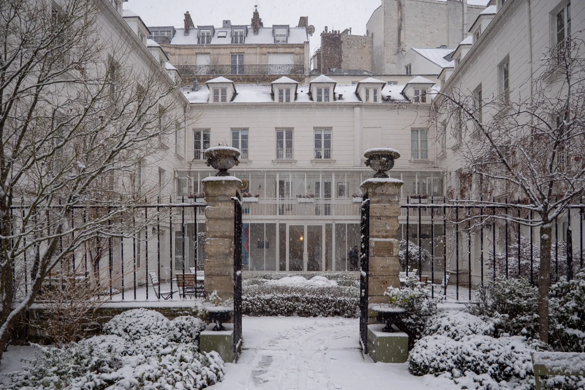 Reid Hall under the snow