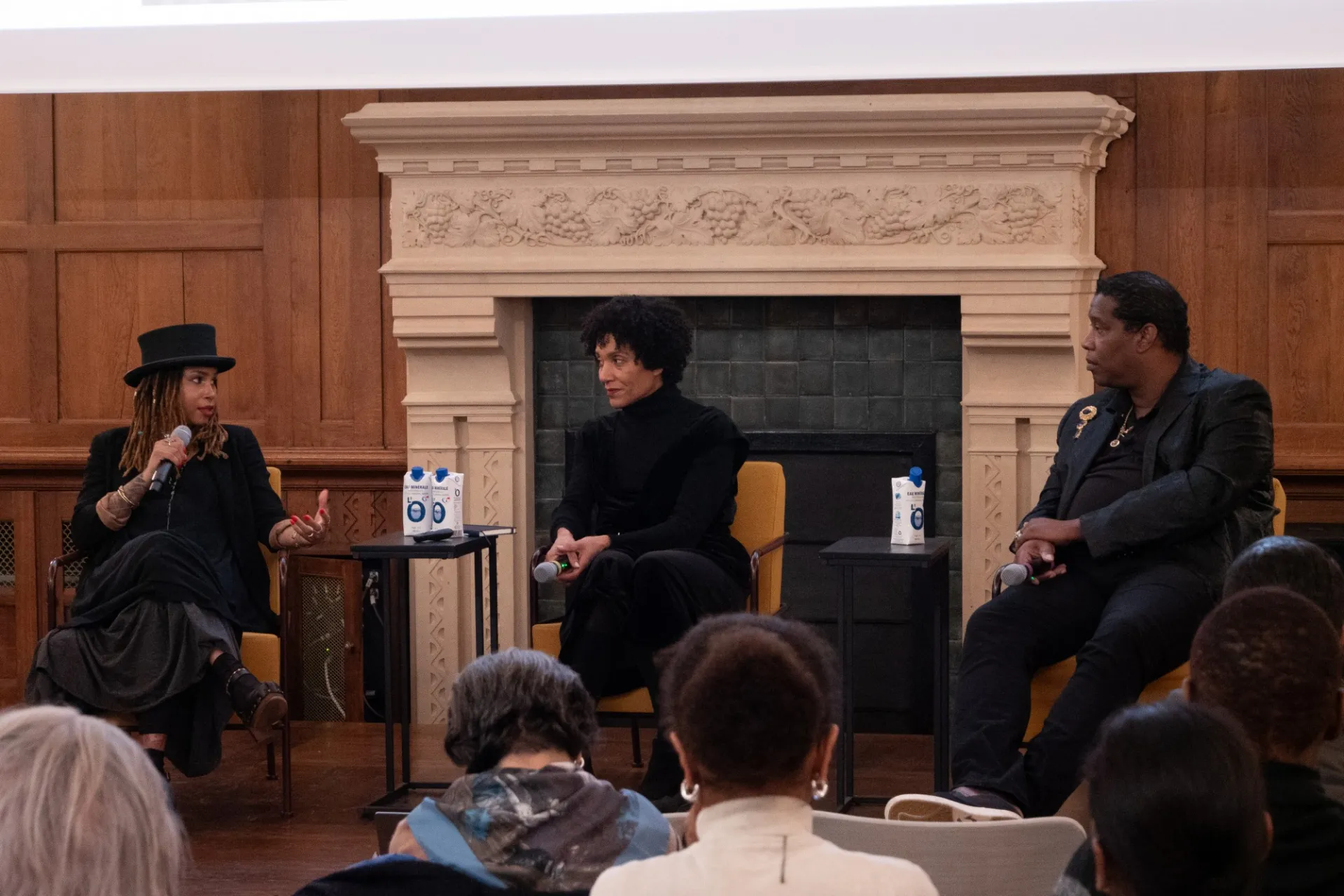 Fabiola Jean-Louis, Claire Tancons and Andrew LaMar Hopkins during The Totality of Our Good Life, on Nov. 19