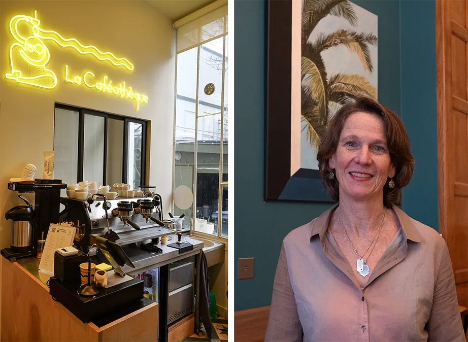 Celeste Shirvani at the Reid Hall Caféothèque