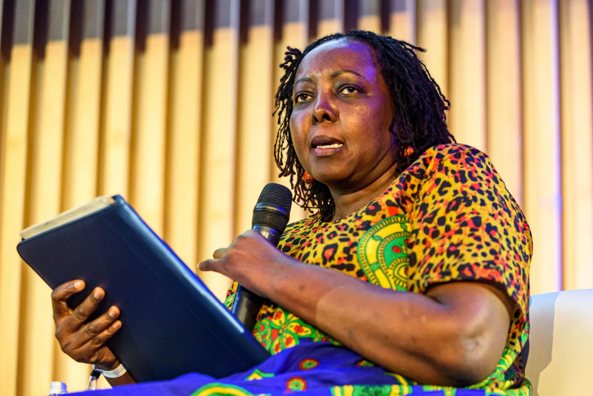 Dr. Murugi Ndirangu, Director of Columbia Global Centers | Nairobi, during the Climate Hub Rio launch event. Photo: Fabio Cordeiro