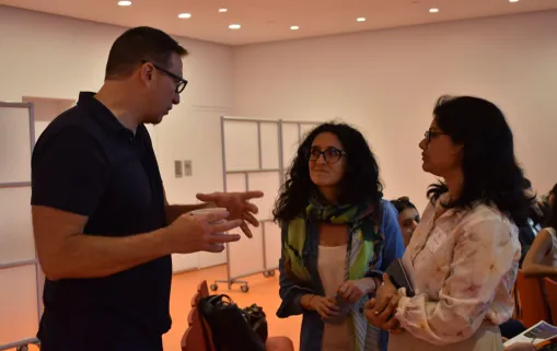 Attendees connect during the closing networking reception.