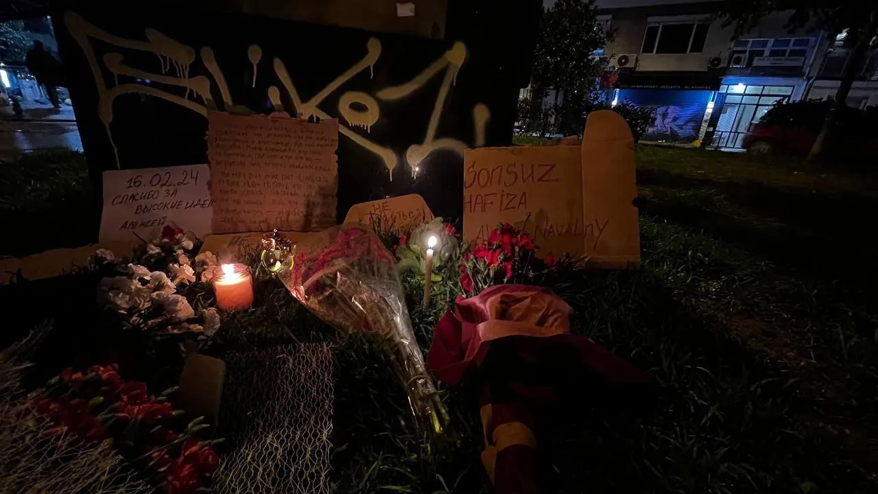 Navalny memorial in Istanbul