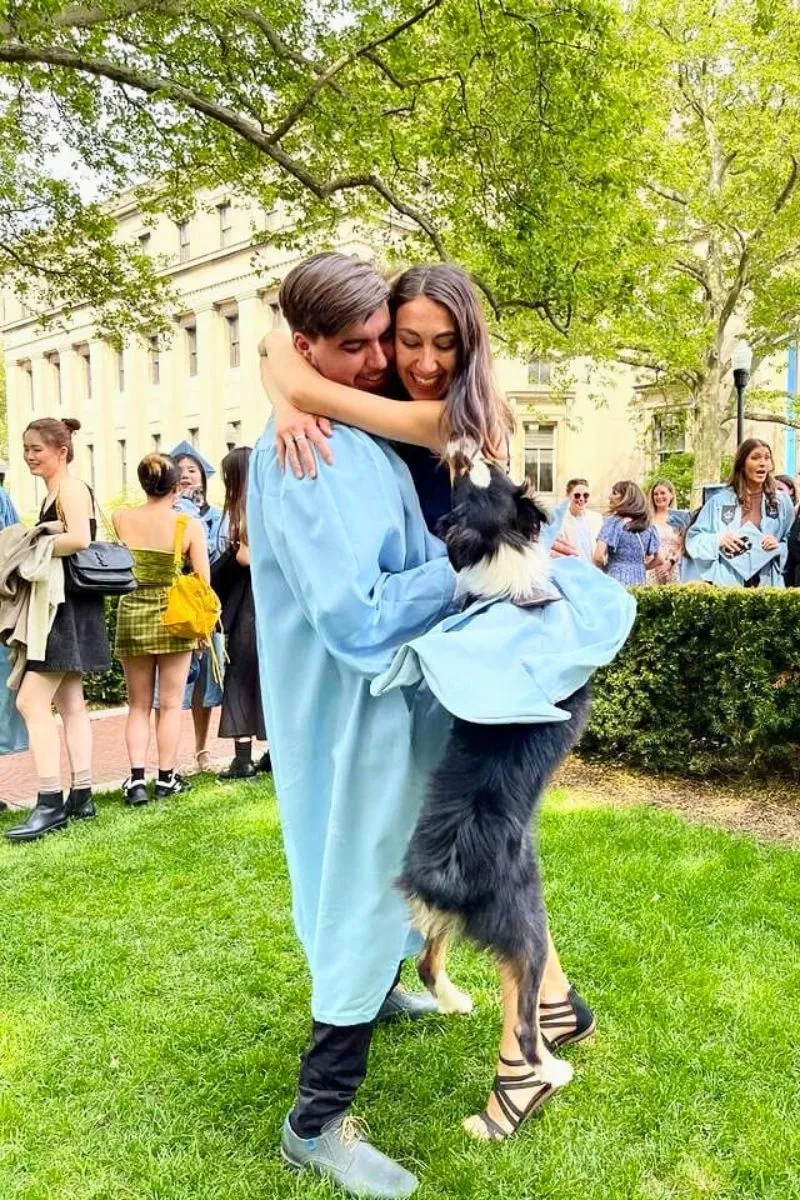 Juan Hernández (SPS'23), Vanessa Garuti, and Egg