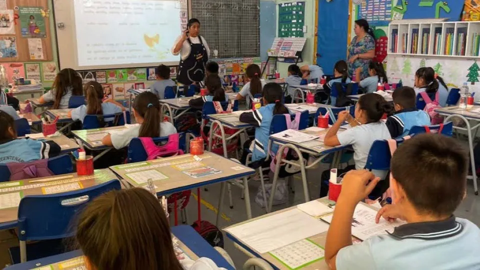 Children in classroom.