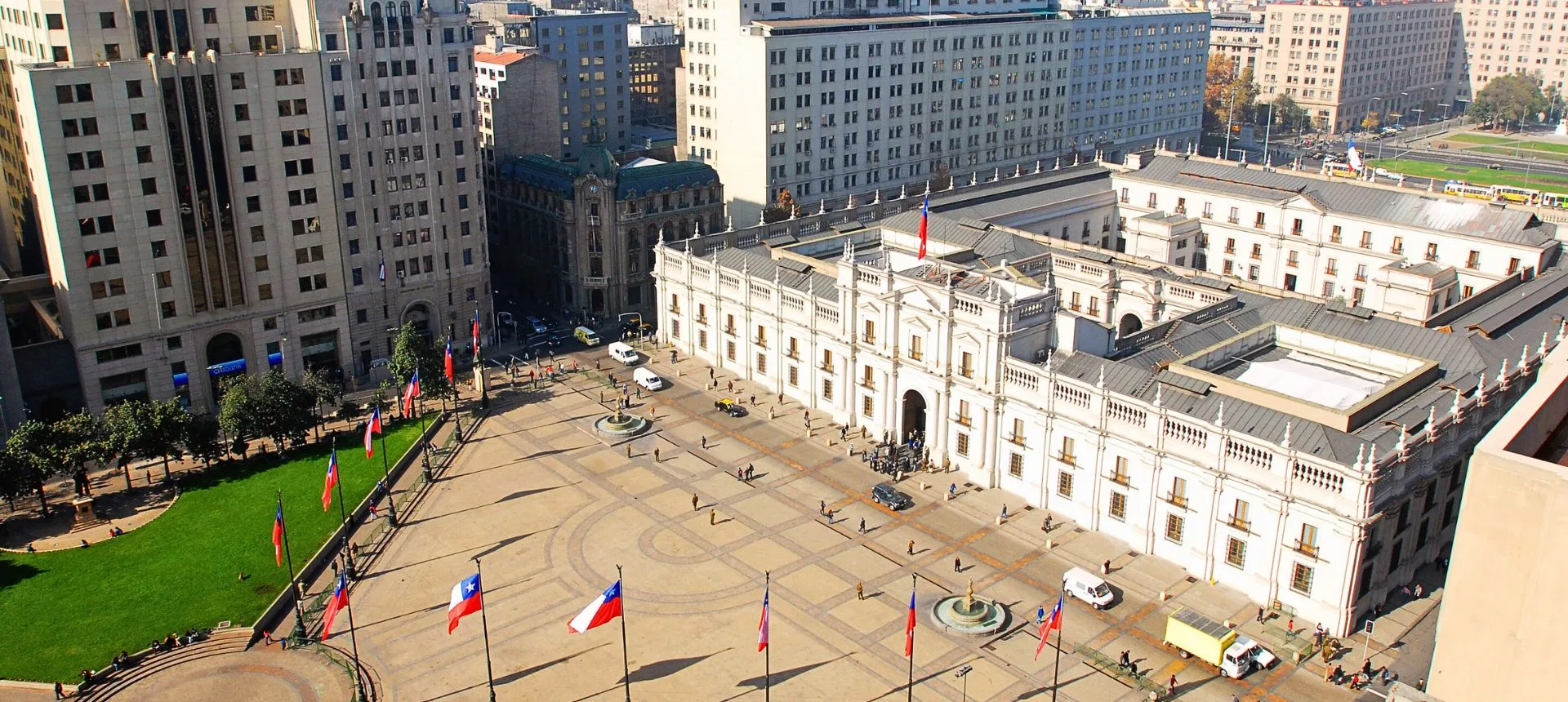 People in a city square