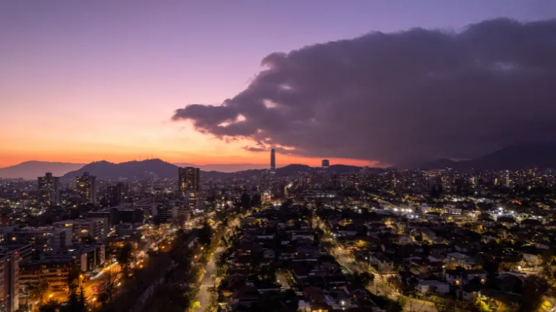 Santiago at night