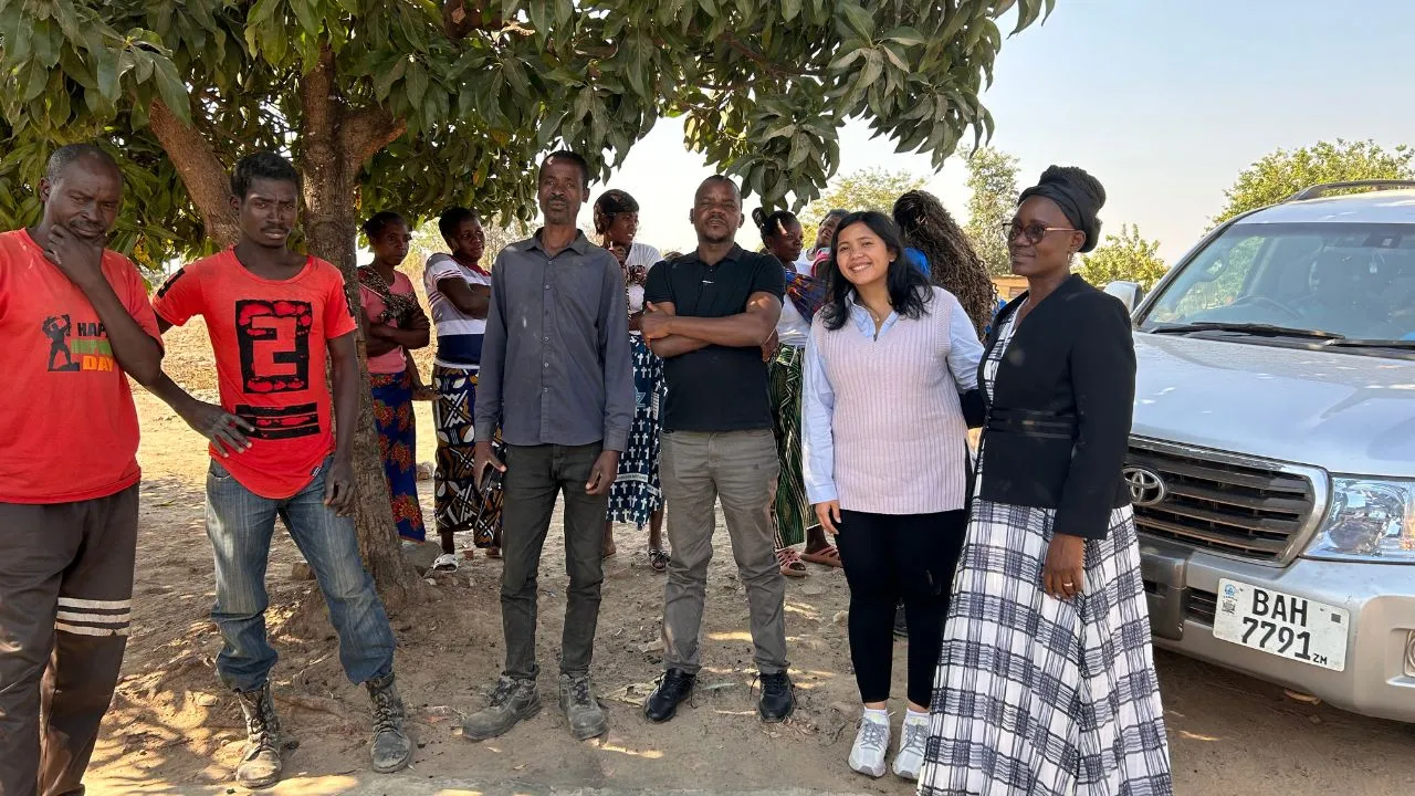 Engaging with the village chief and community representatives near Mingomba Mining to develop the Sustainable Livelihood Plan.